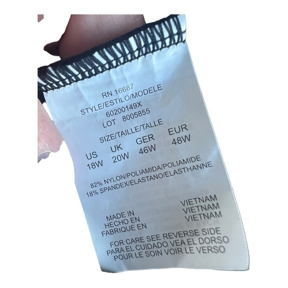 NEW SWIM SOLUTIONS Fauxkini Leopard Knotted Flyaway One-Piece Swimsuit Plus 18W - Picture 15 of 16